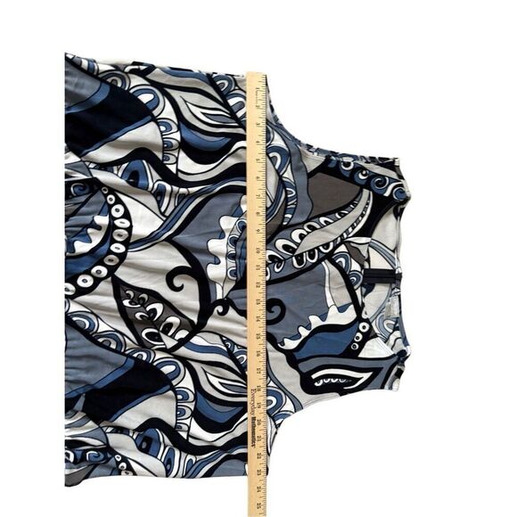 NEW Chico’s Travelers Classic Crop Jumpsuit size 4 US 20 22 White Blue - Picture 5 of 11